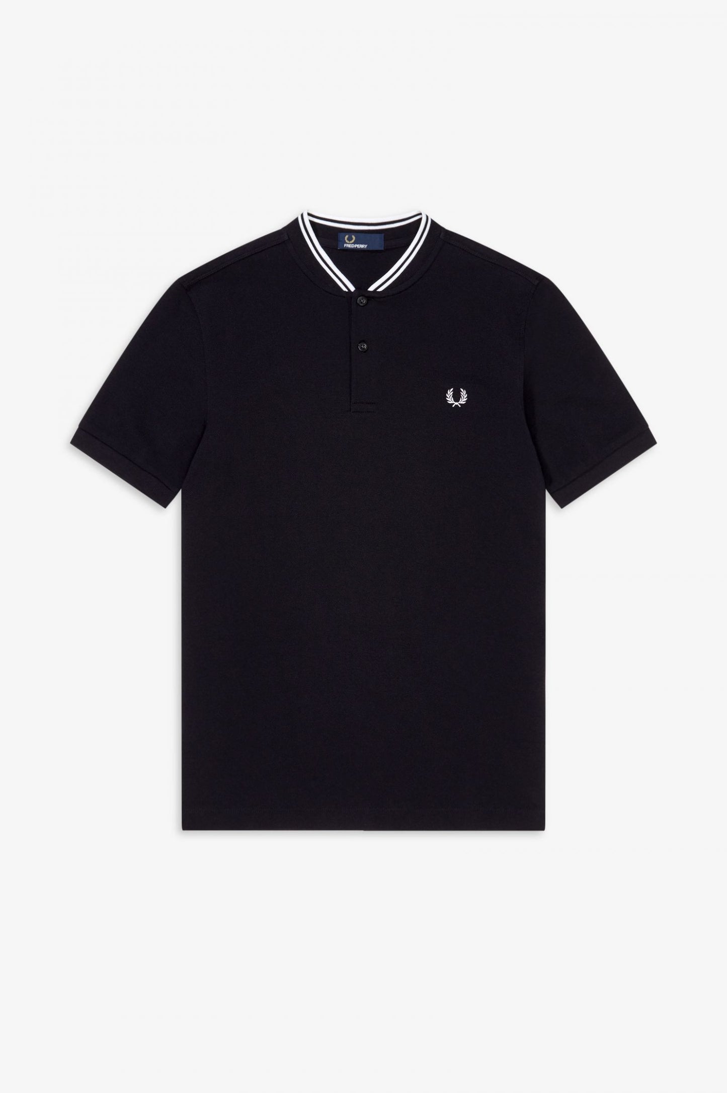 Fred Perry Bomber Collar Polo Shirt Black