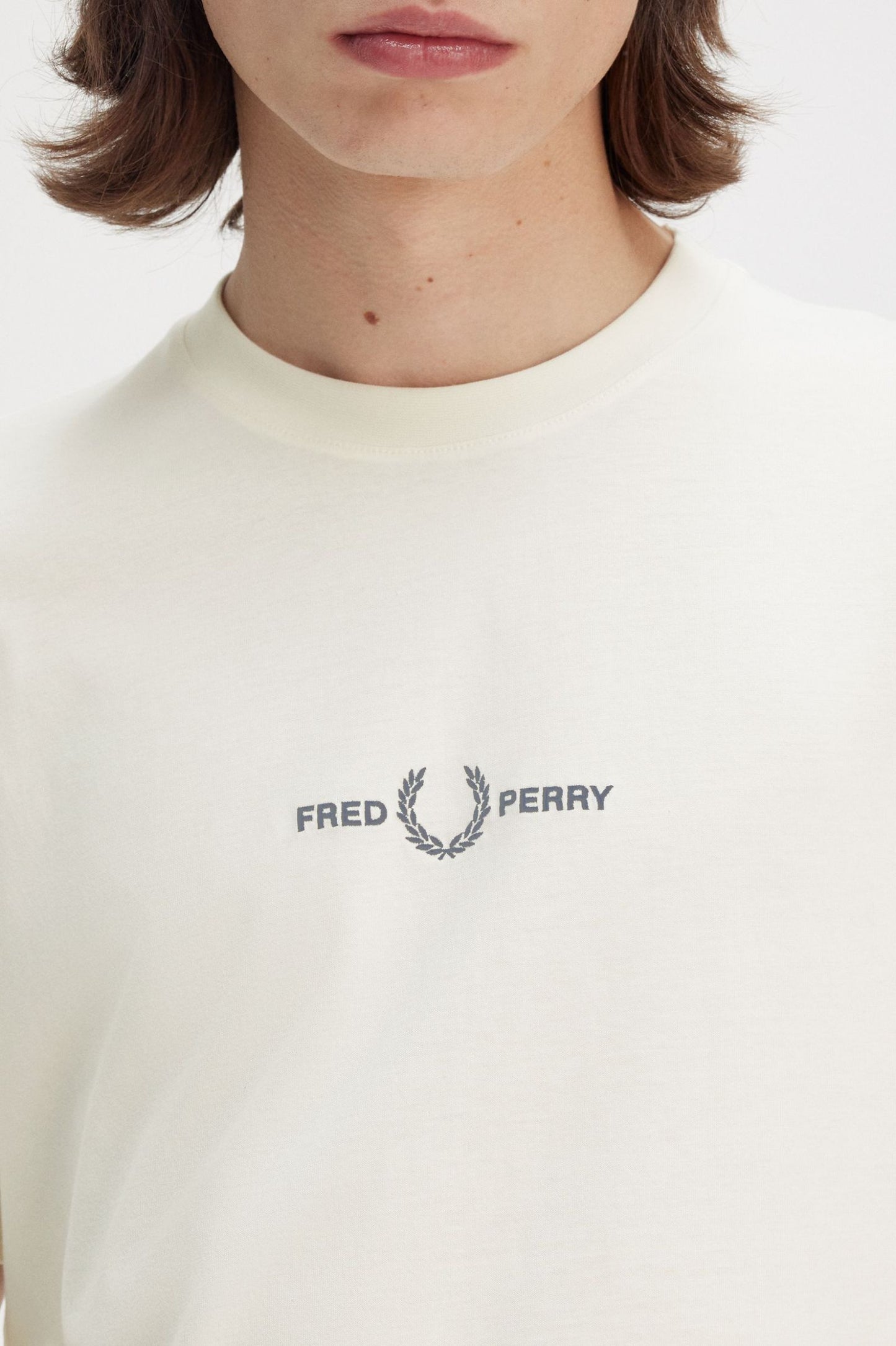 Fred Perry Embroidered T-Shirt Ecru
