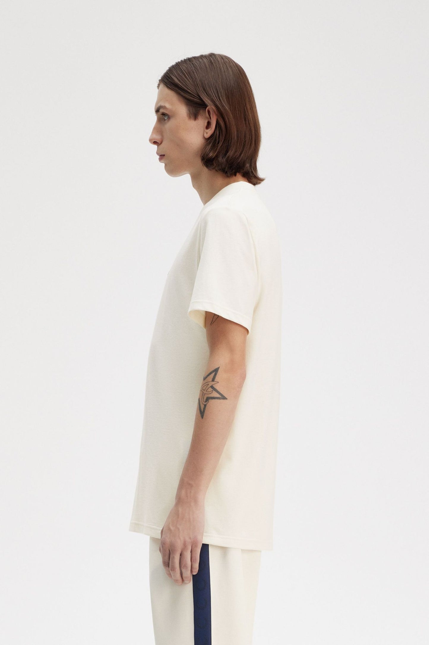 Fred Perry Embroidered T-Shirt Ecru