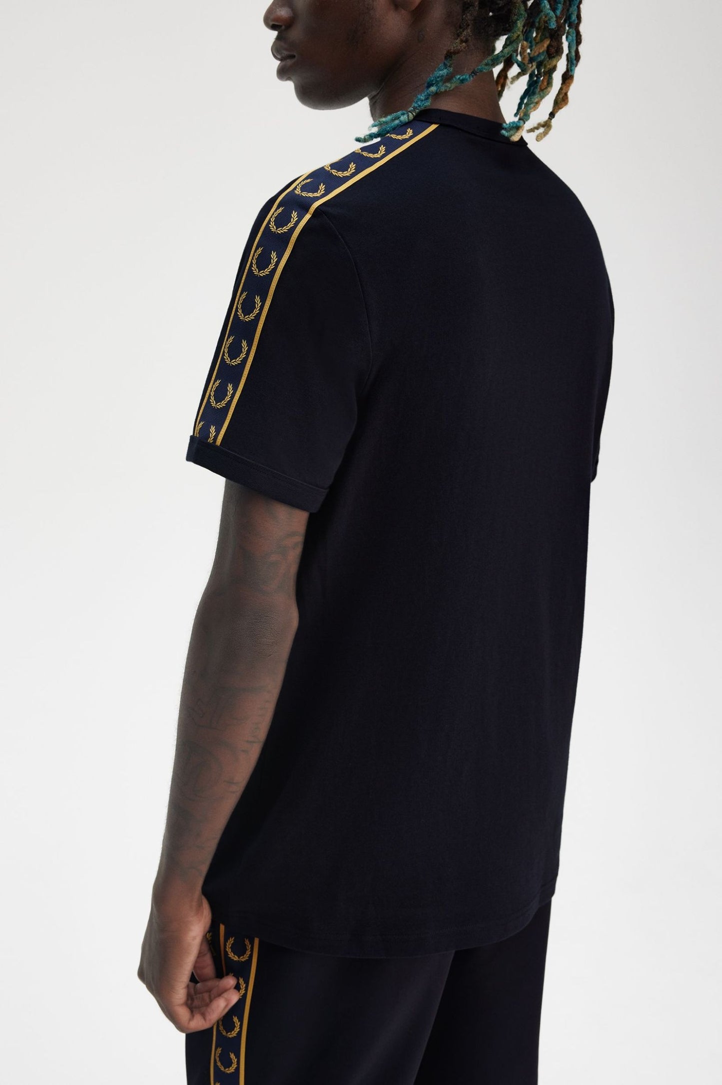 Fred Perry Contrast Tape Ringer T-Shirt Navy / Honeycomb
