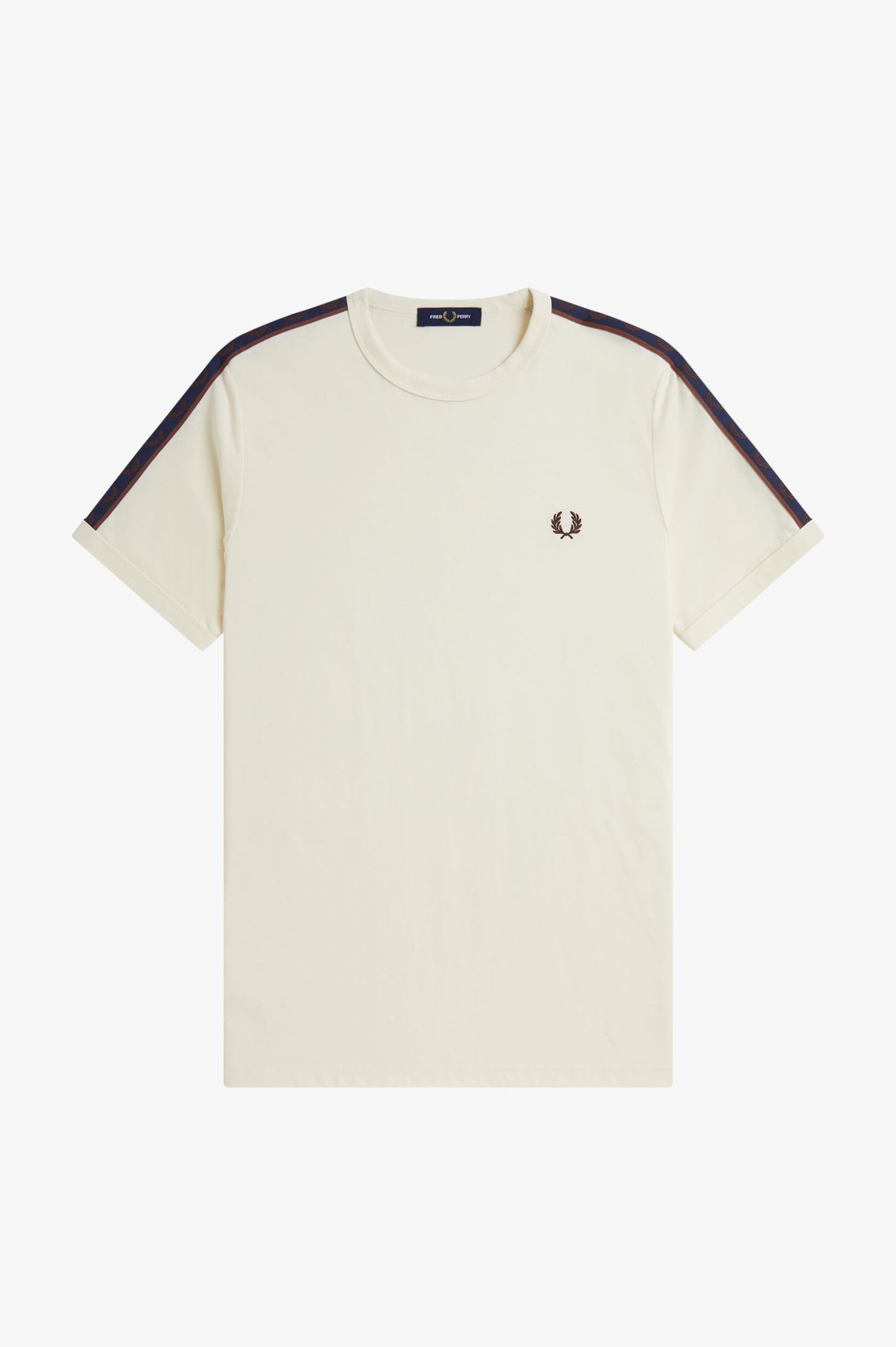 Fred Perry Contrast Tape Ringer T-Shirt Ecru