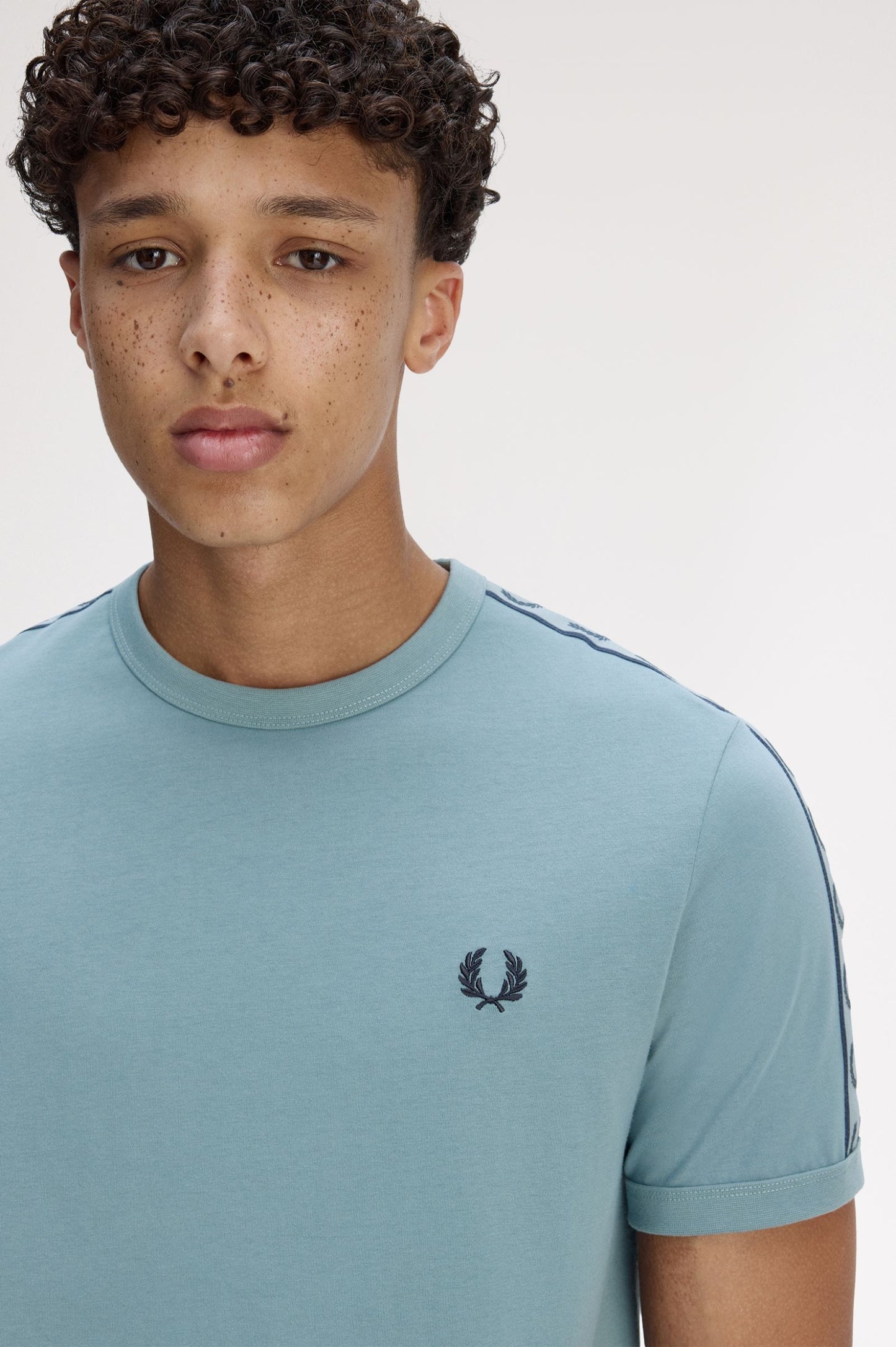 Fred Perry Contrast Tape Ringer T-Shirt Stockport Blue / Navy