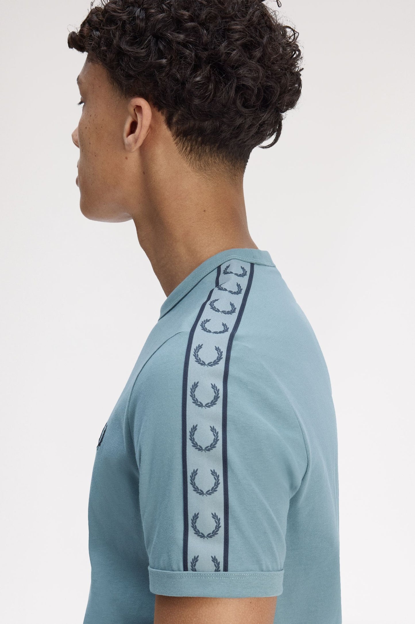 Fred Perry Contrast Tape Ringer T-Shirt Stockport Blue / Navy