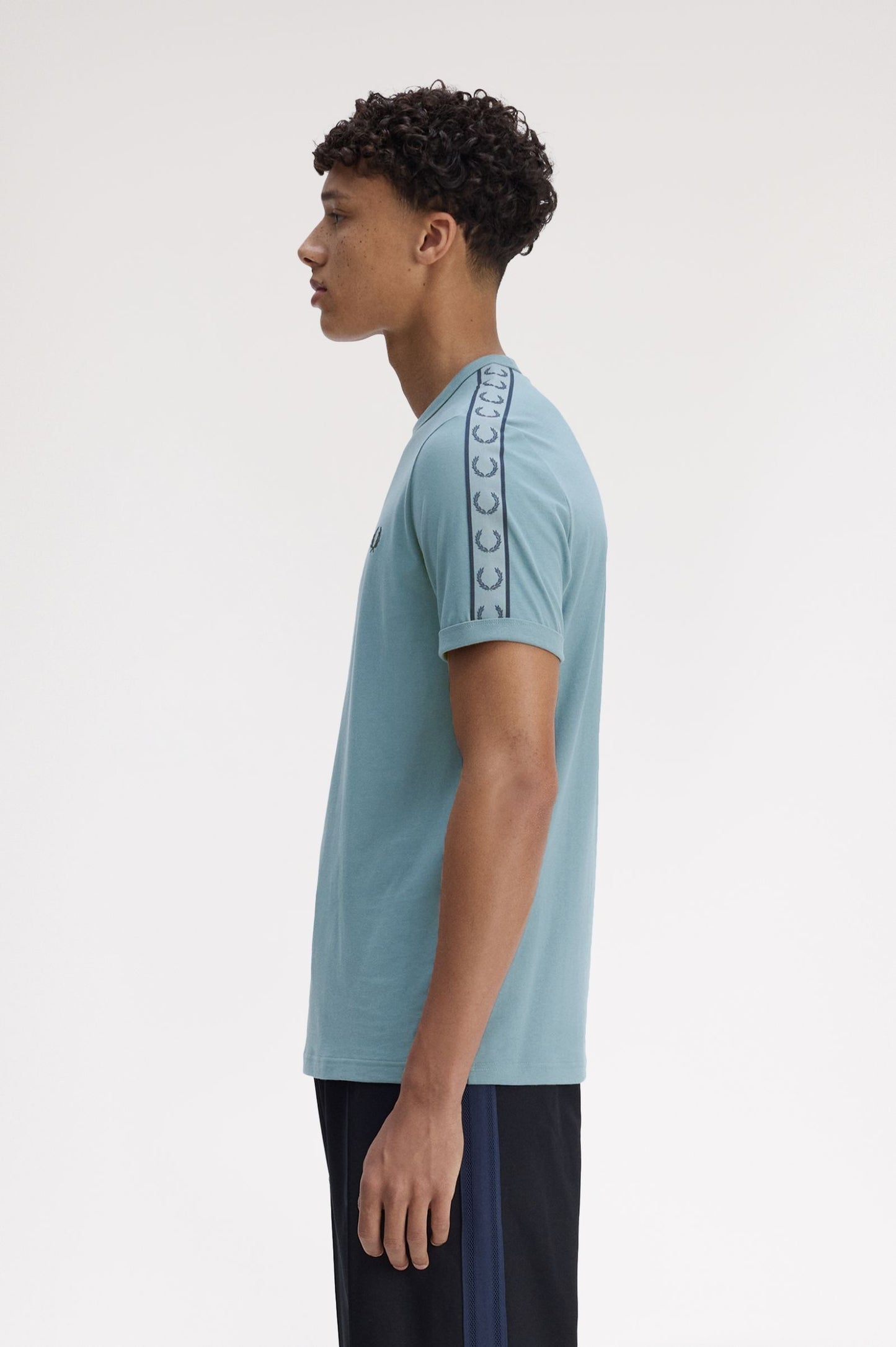 Fred Perry Contrast Tape Ringer T-Shirt Stockport Blue / Navy
