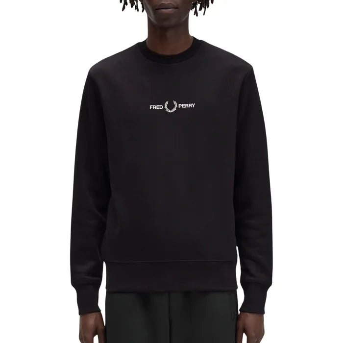 Fred Perry Embroidered Sweatshirt Black