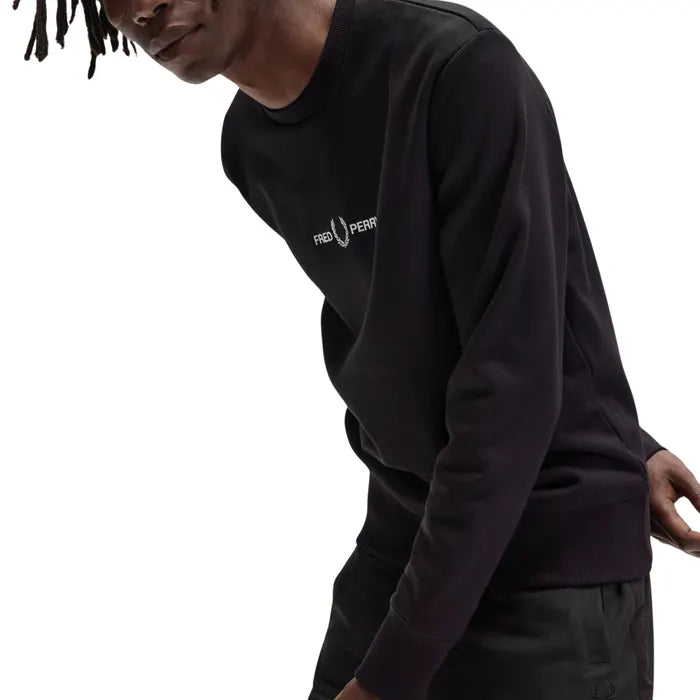 Fred Perry Embroidered Sweatshirt Black