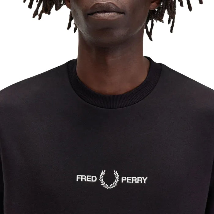 Fred Perry Embroidered Sweatshirt Black