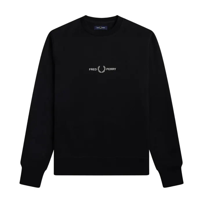 Fred Perry Embroidered Sweatshirt Black