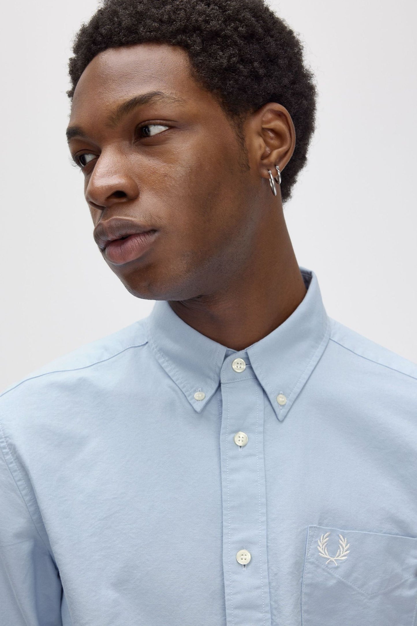 Fred Perry Oxford Shirt Light Smoke