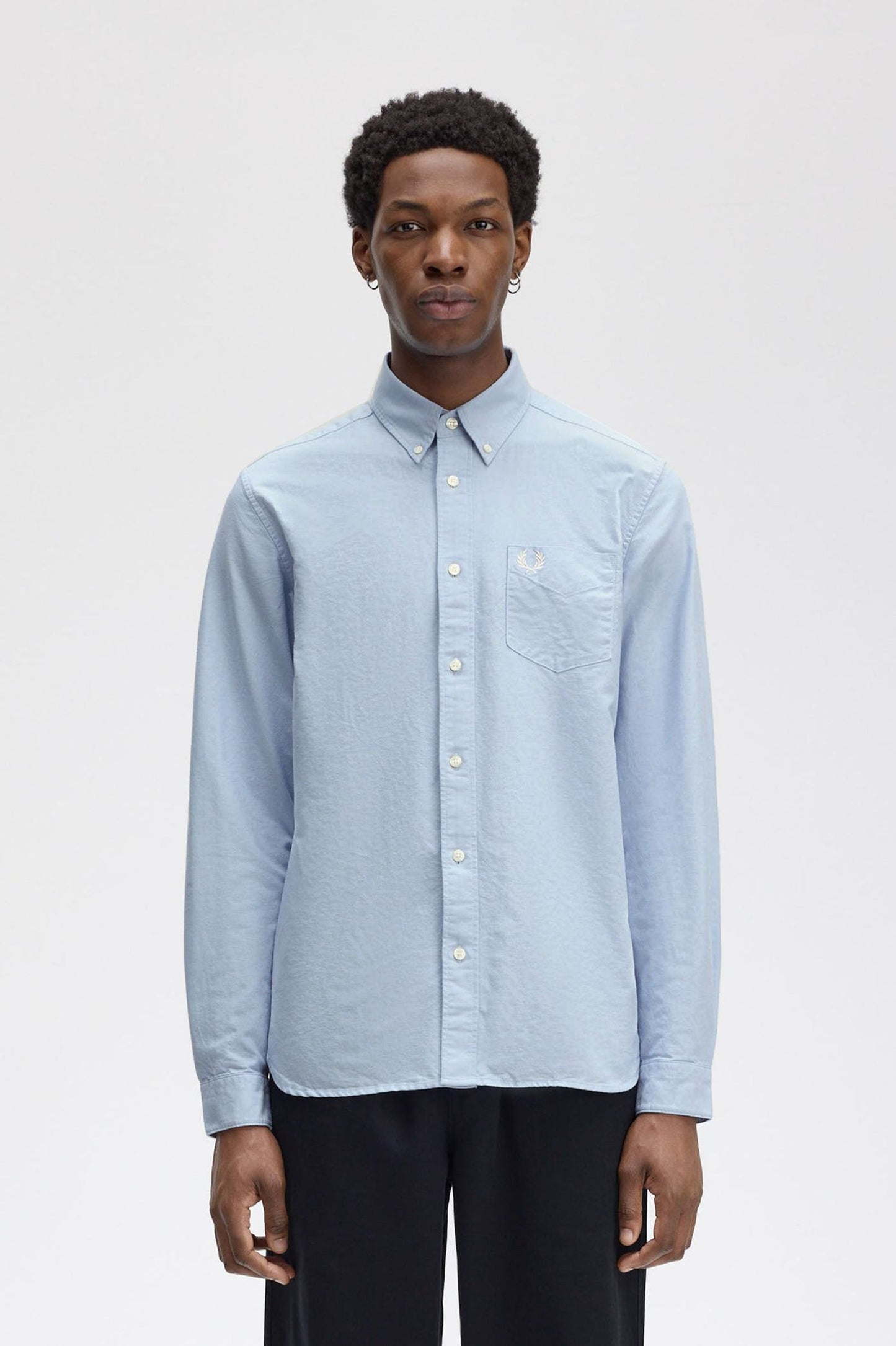 Fred Perry Oxford Shirt Light Smoke