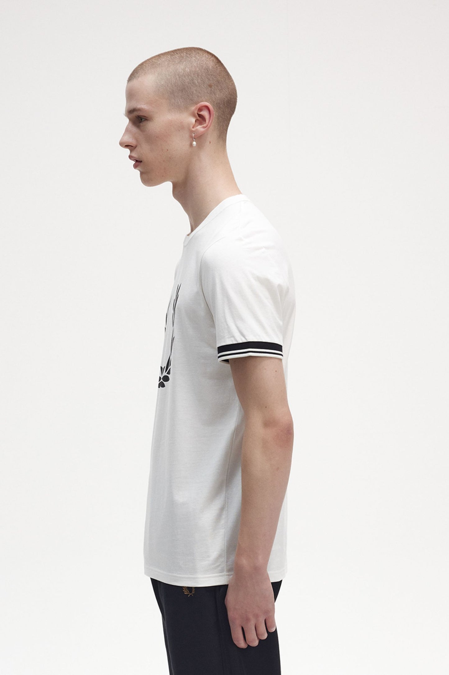 Fred Perry Printed Laurel Wreath T-Shirt Snowwhite