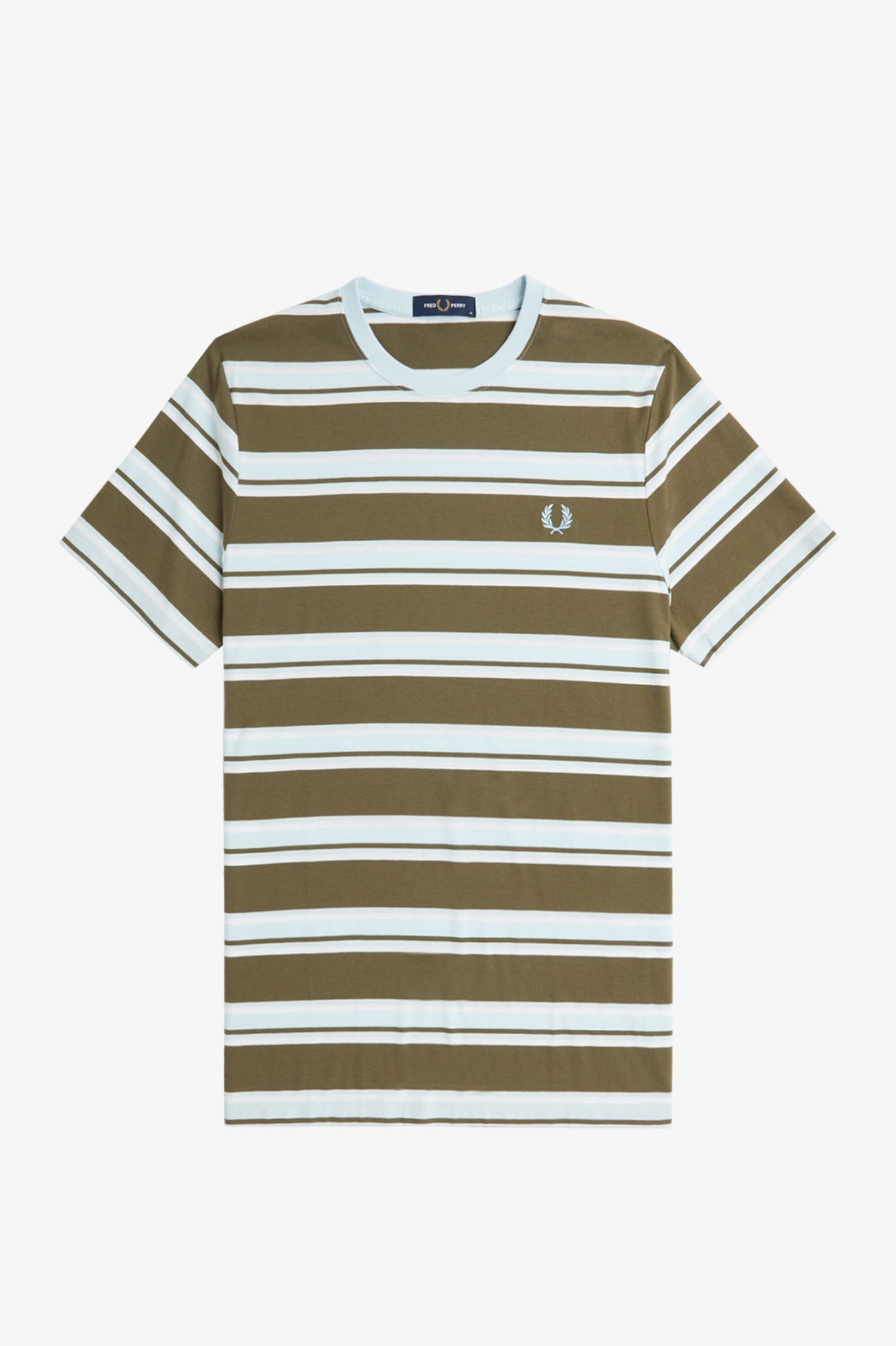 Fred Perry Stripe T-Shirt Uniform Grey / Snow White / Light Ice