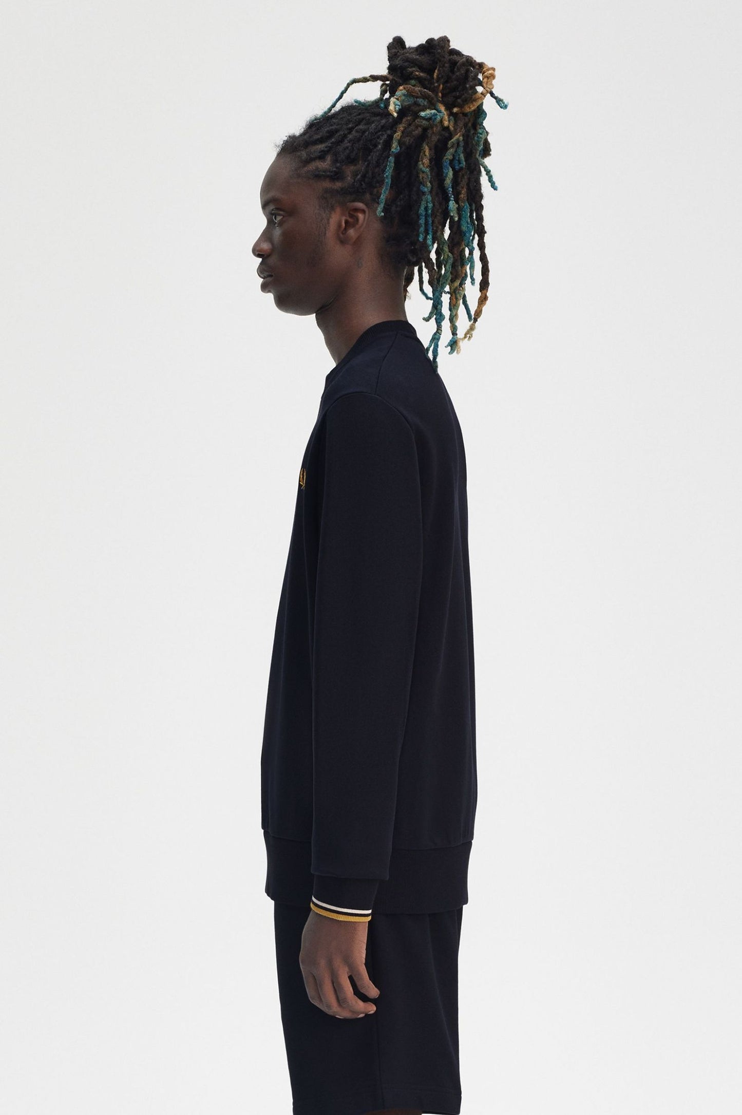 Fred Perry Crew Neck Sweatshirt Navy / Ecru / Honeycomb
