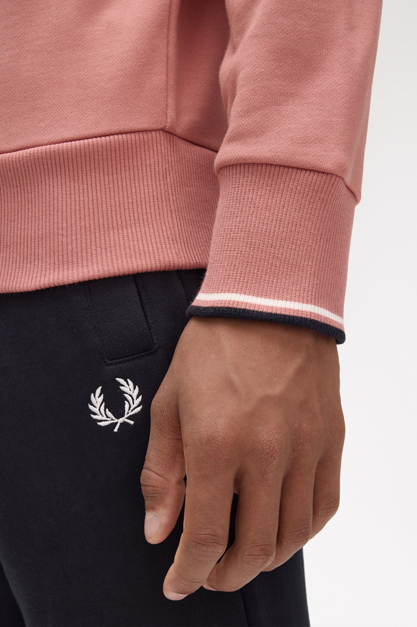 Fred Perry Crew Neck Sweatshirt Putty Pink