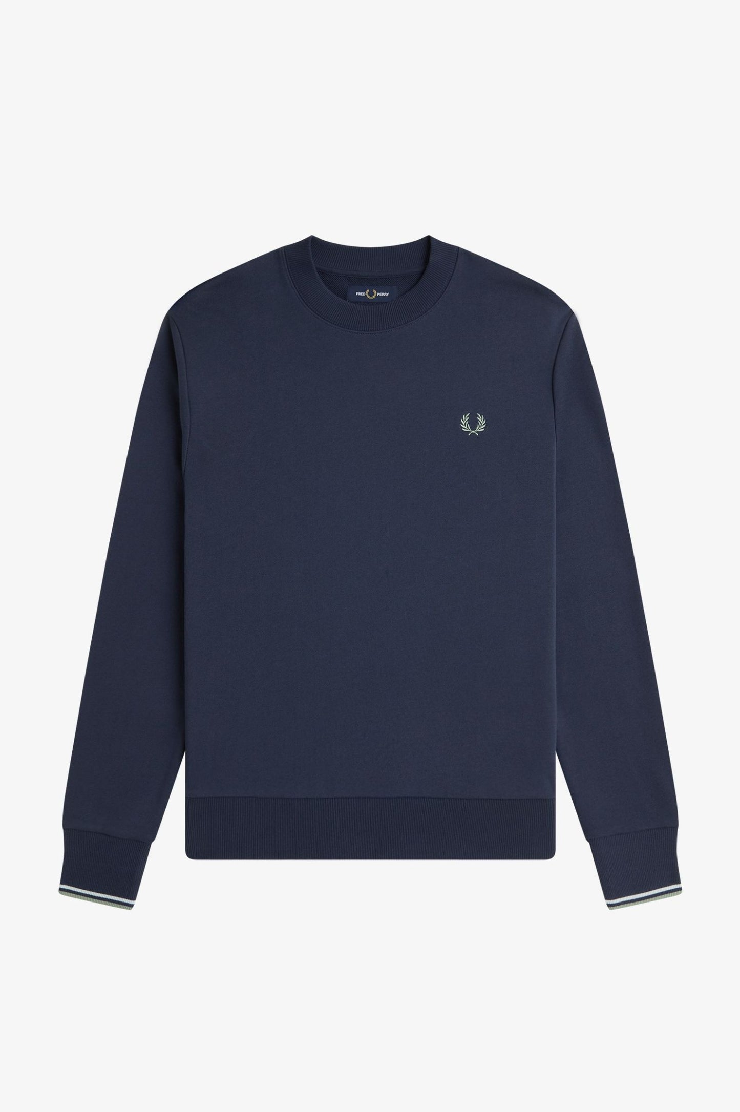 Fred Perry Crew Neck Sweatshirt Dark Airforce / Light Ice / Bay Leaf