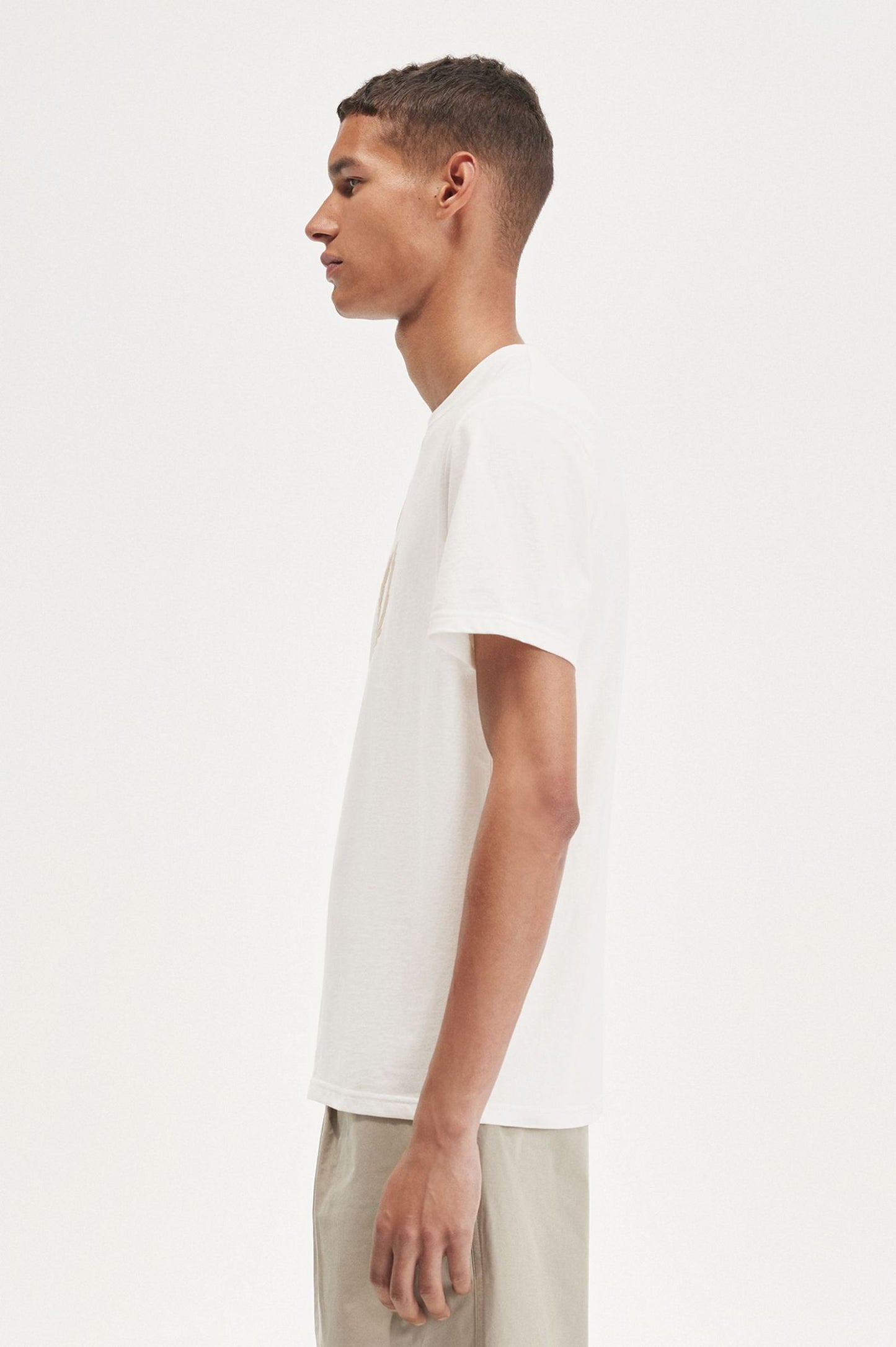 Fred Perry Flocked Laurel Wreath T-Shirt White