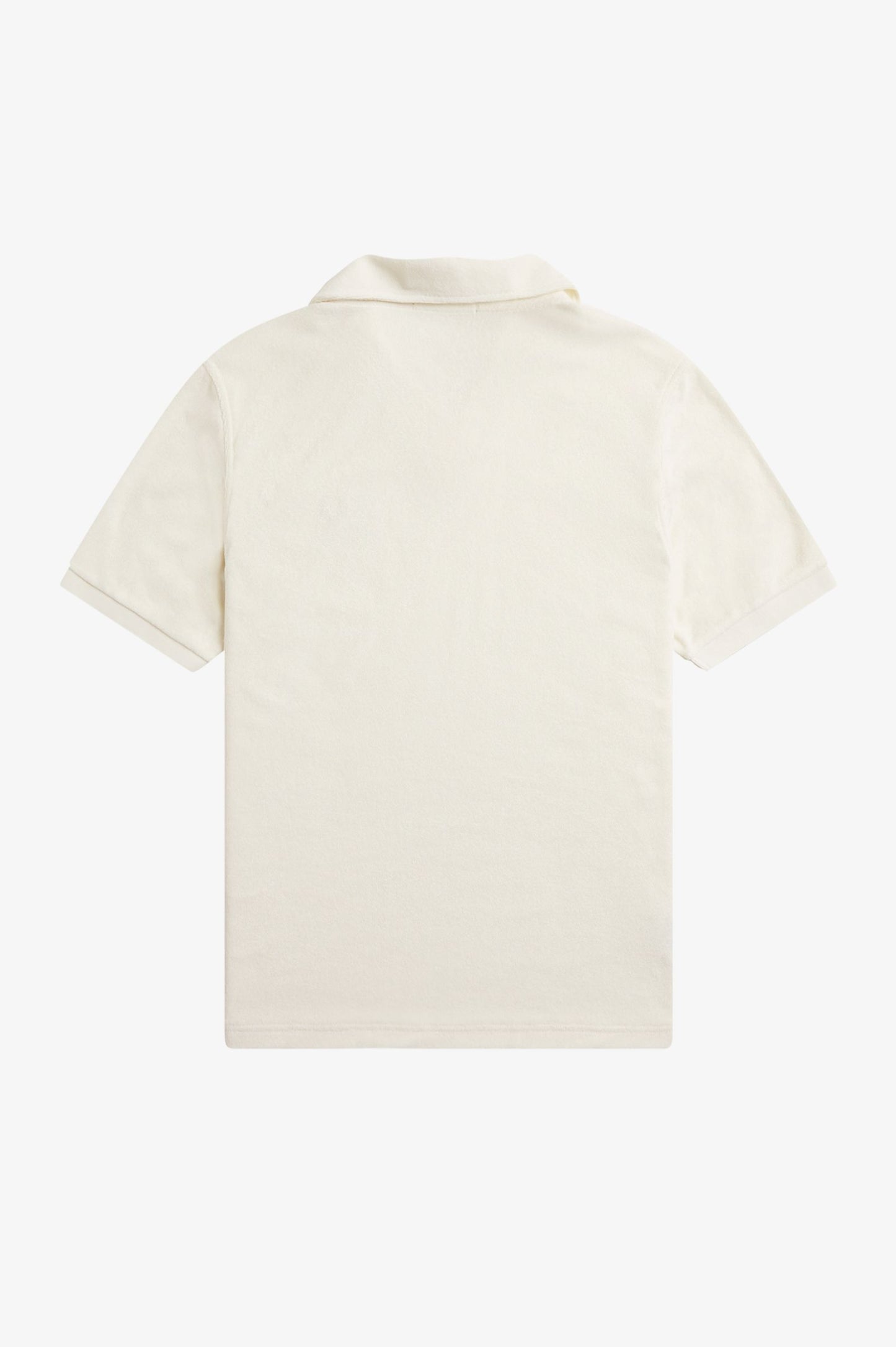 Fred Perry Open Collar Towelling Polo Shirt Ecru