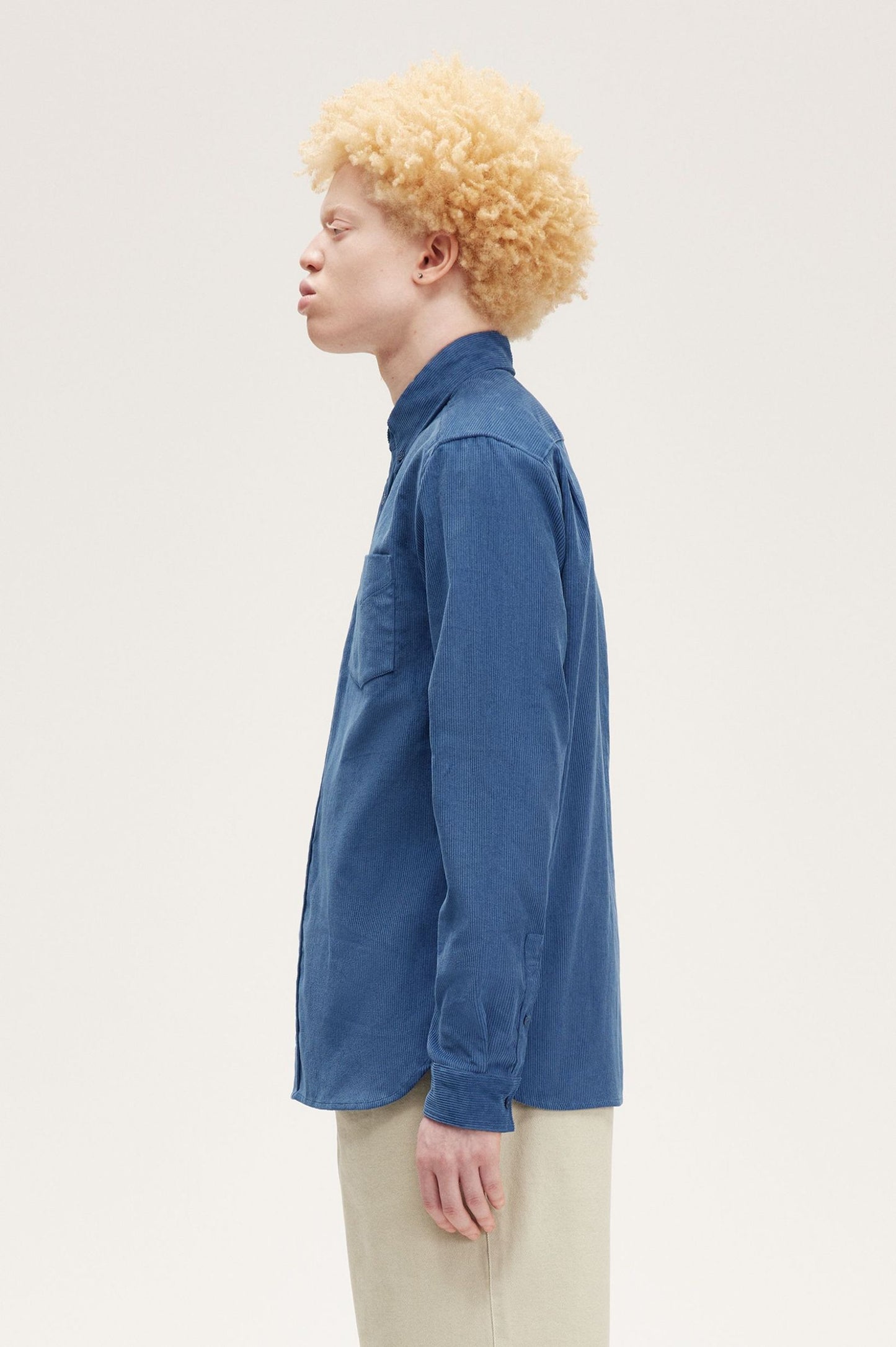 Fred Perry Corduroy Shirt Midnight Blue