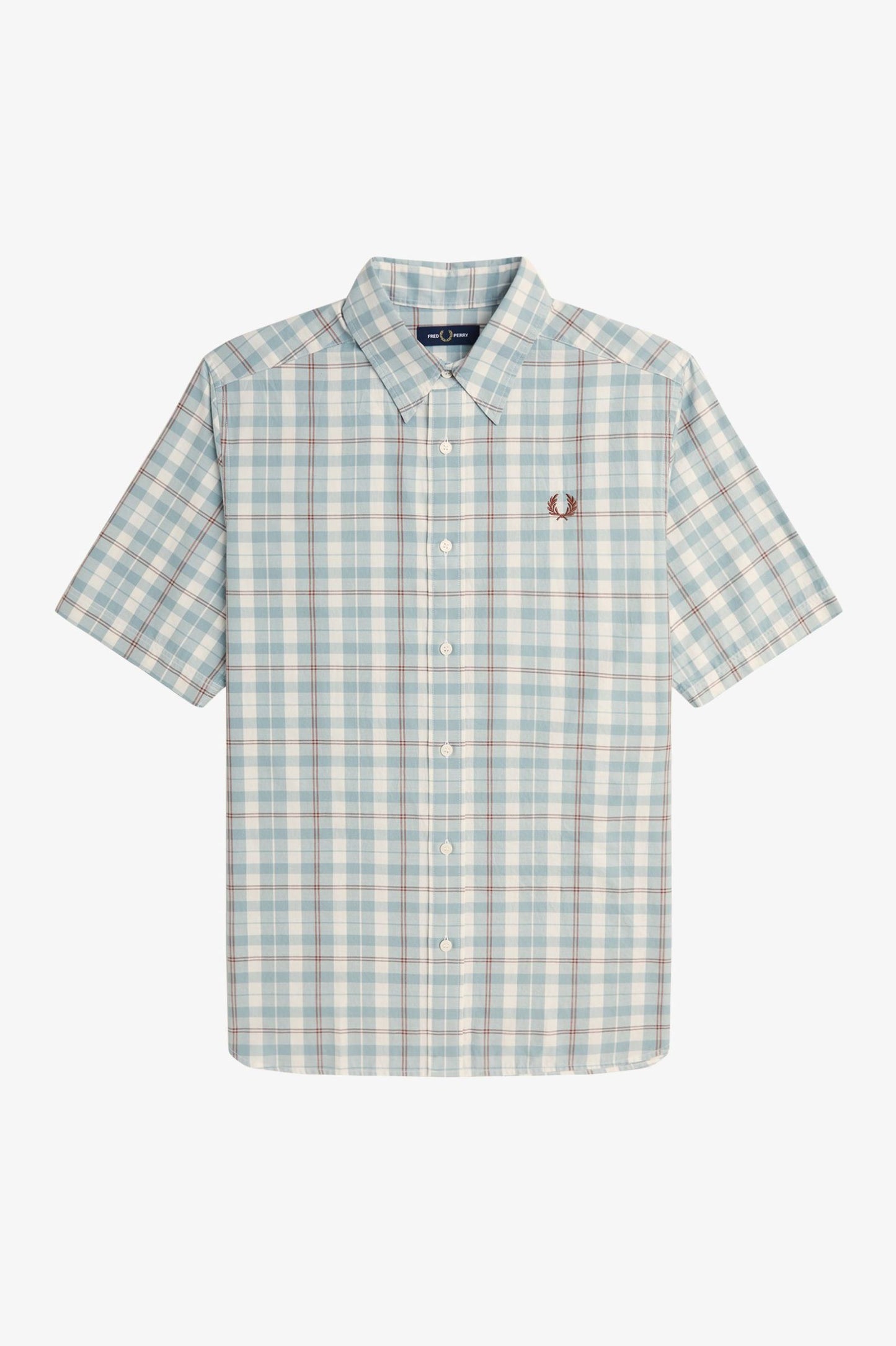 Fred Perry Twill Tartan Shirt Ecru