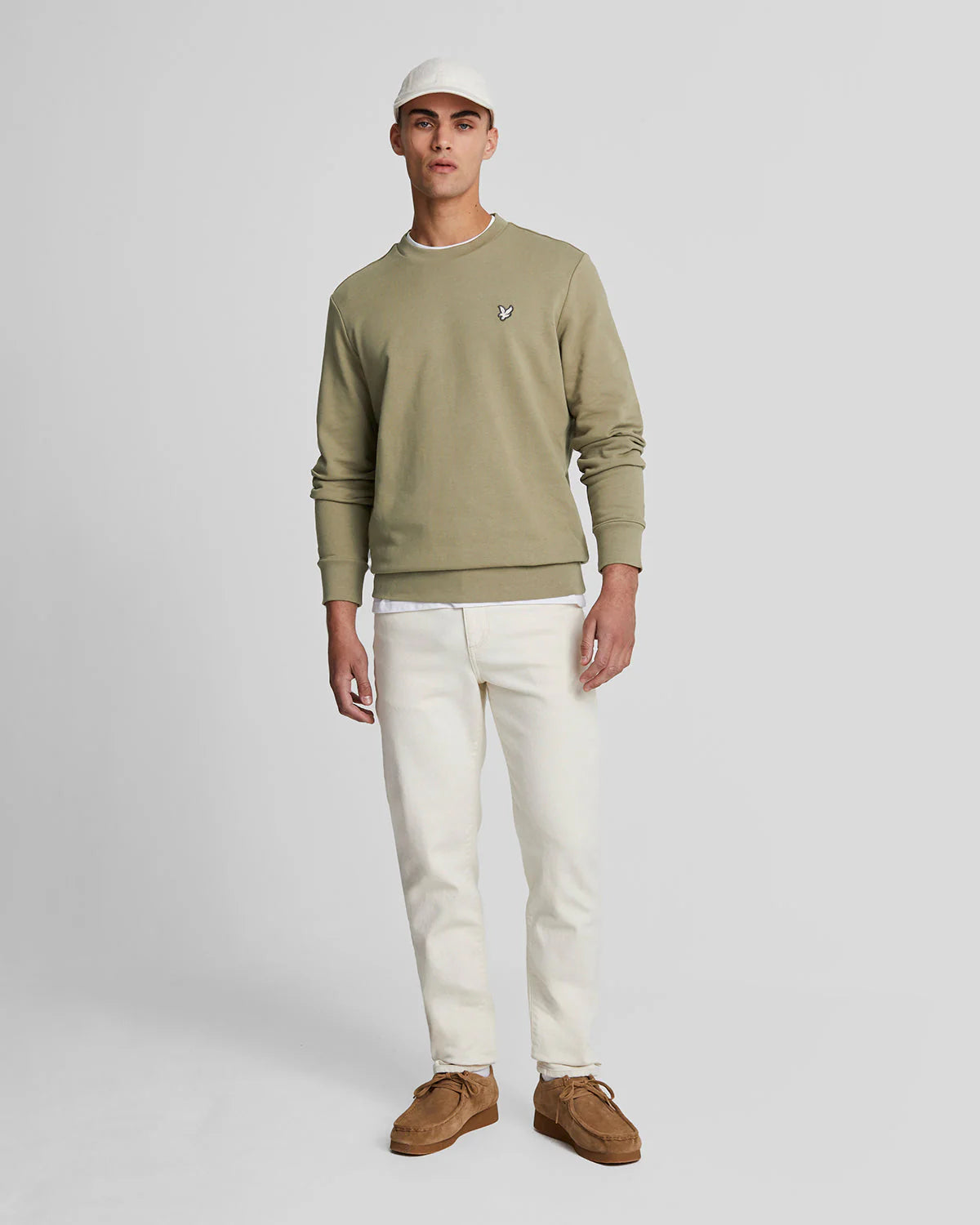 Lyle & Scott Premium Diagonal Weave French Terry Crew Neck Sweatshirt Woolwich