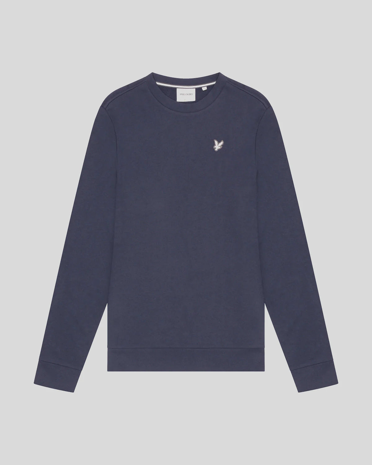 Lyle & Scott Premium Diagonal Weave French Terry Crew Neck Sweatshirt Midnight Navy