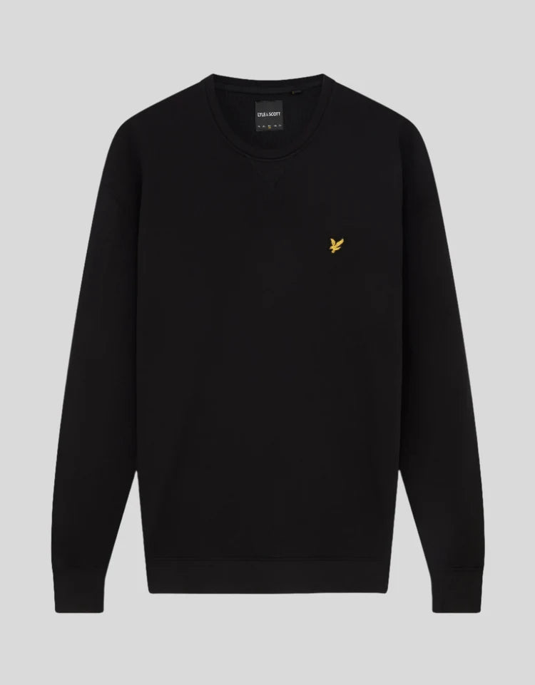 Lyle & Scott Cotton Crew Neck Sweatshirt Jet Black