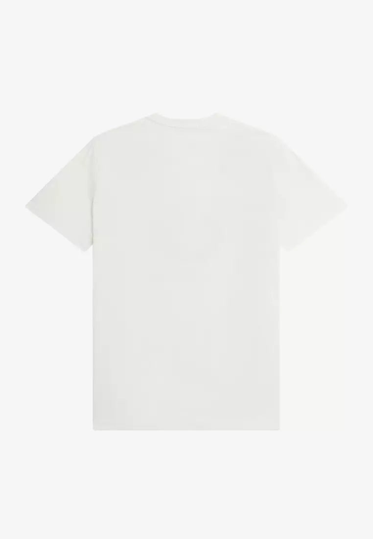 Fred Perry Laurel Wreath Grid T-Shirt Snow White