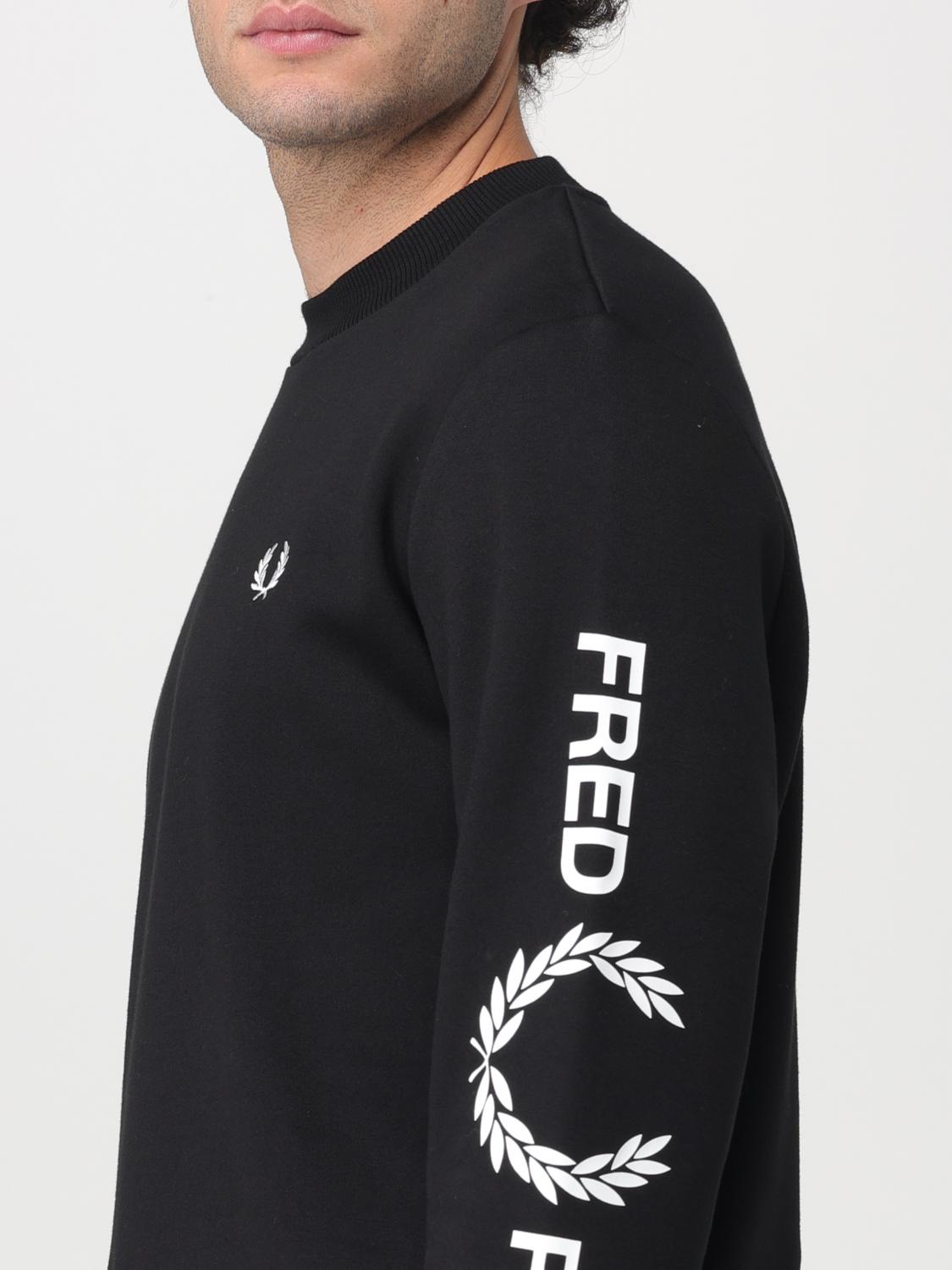 Fred Perry Sweater Sleeve Graphic Black