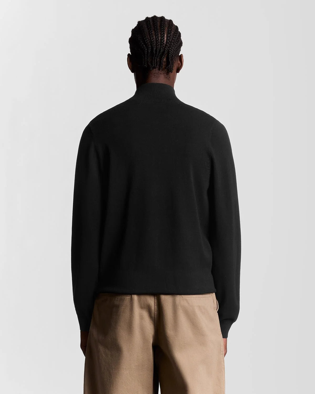 Lyle & Scott Mesh Logo Gebreid Track Jacket Black