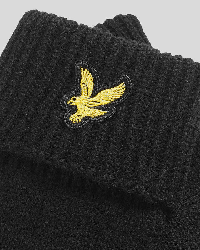 Lyle & Scott Merino wol mix handschoenen Black