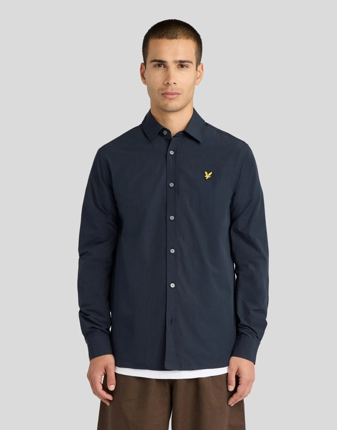 Lyle & Scott Micro-Check Shirt Dark Navy