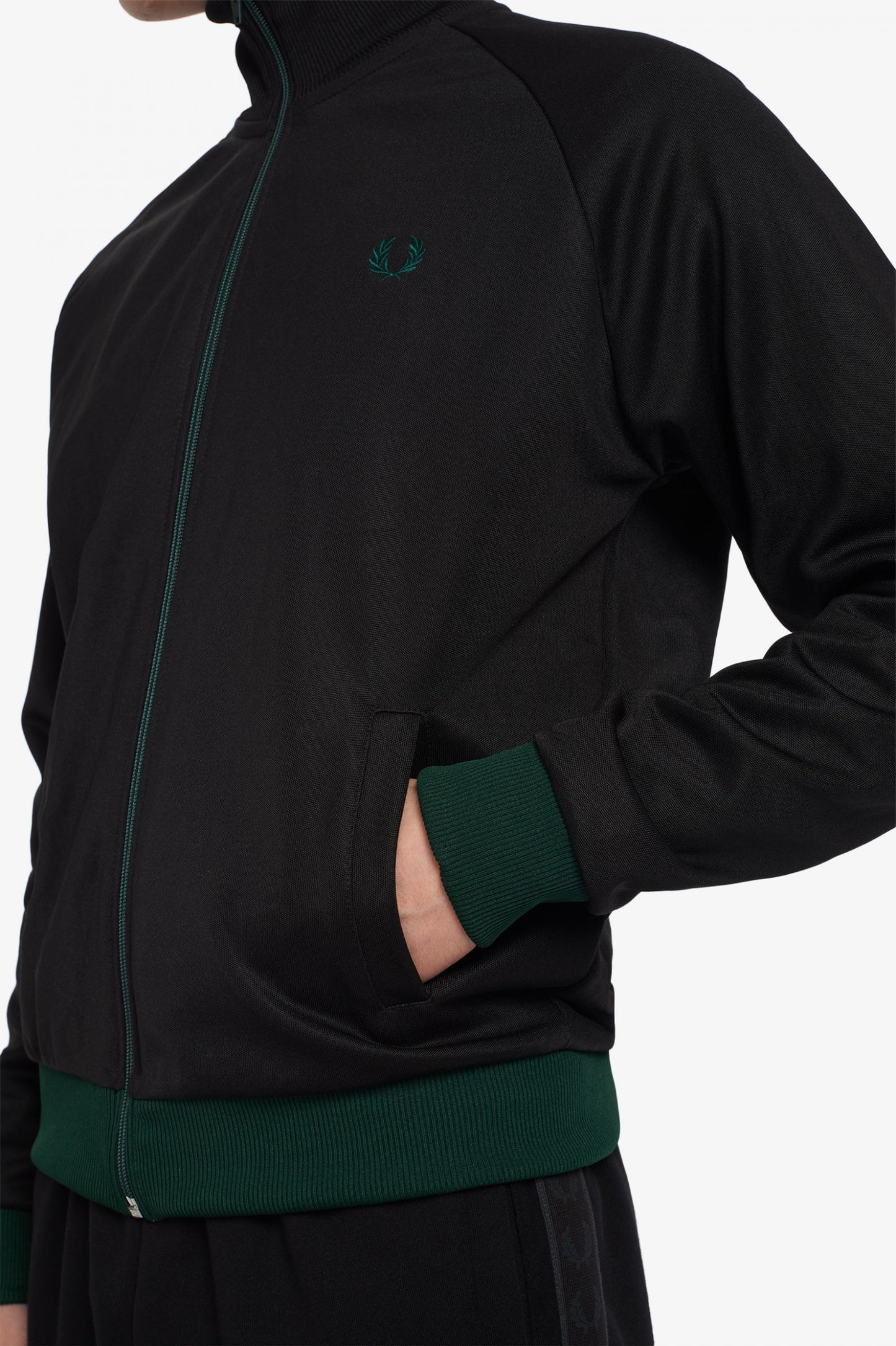 Fred Perry Contrast Trim Track Jacket Black