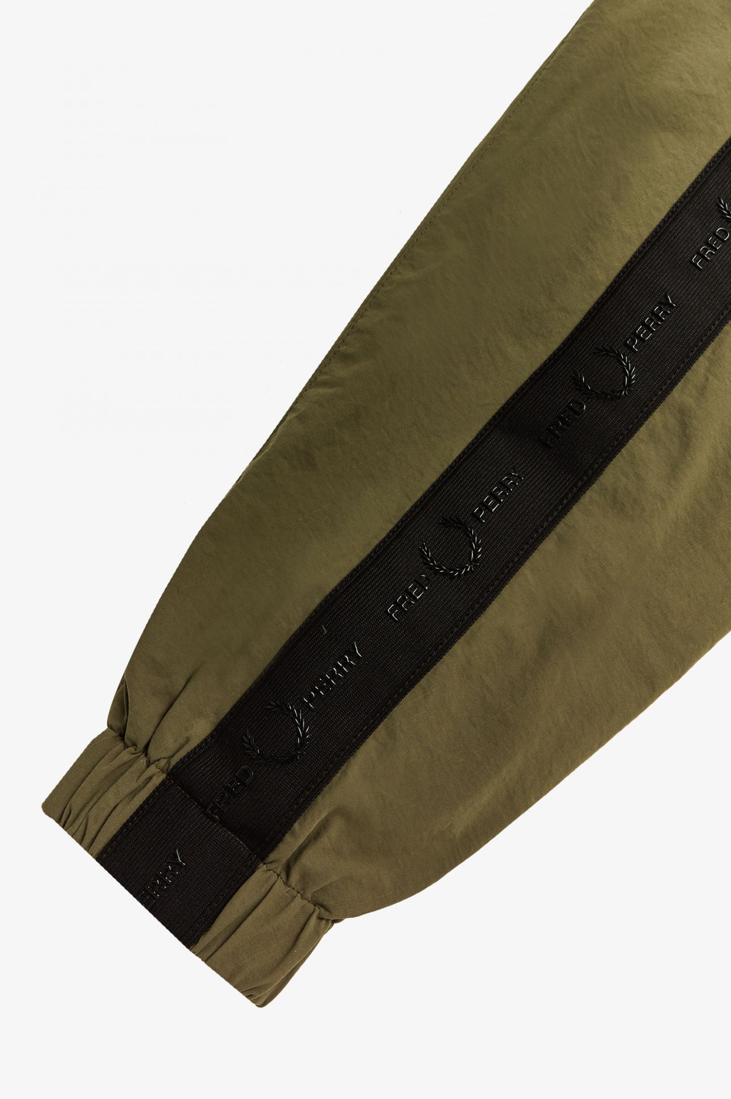 Fred Perry Tonal Taped Shell Jacket Army Green