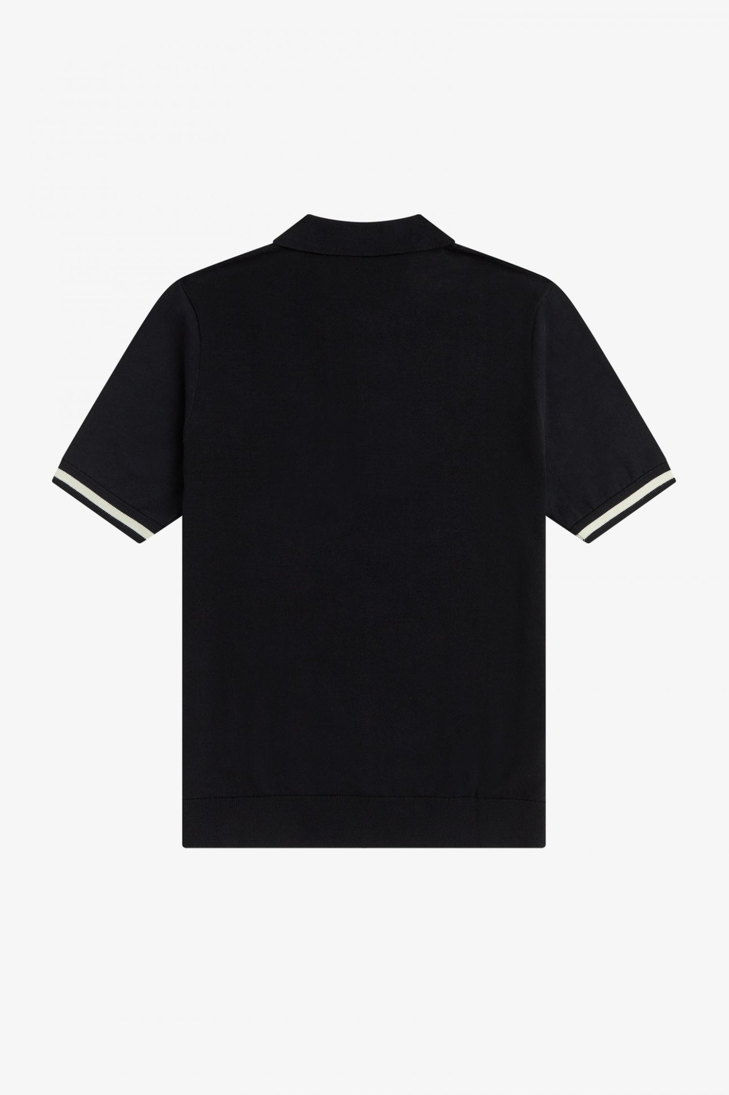 Fred Perry Tipping Texture Knitted Shirt Black