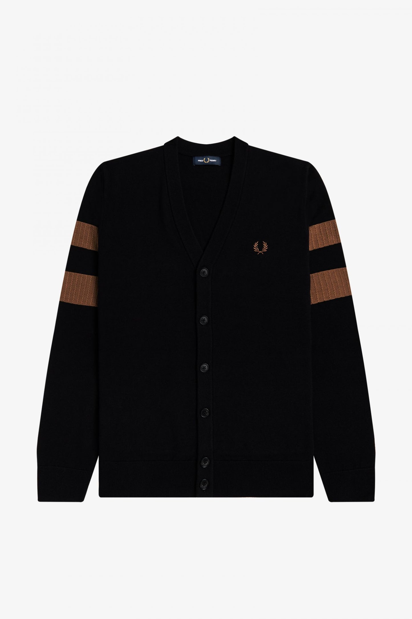 Fred Perry Tipped Sleeve Cardigan Black