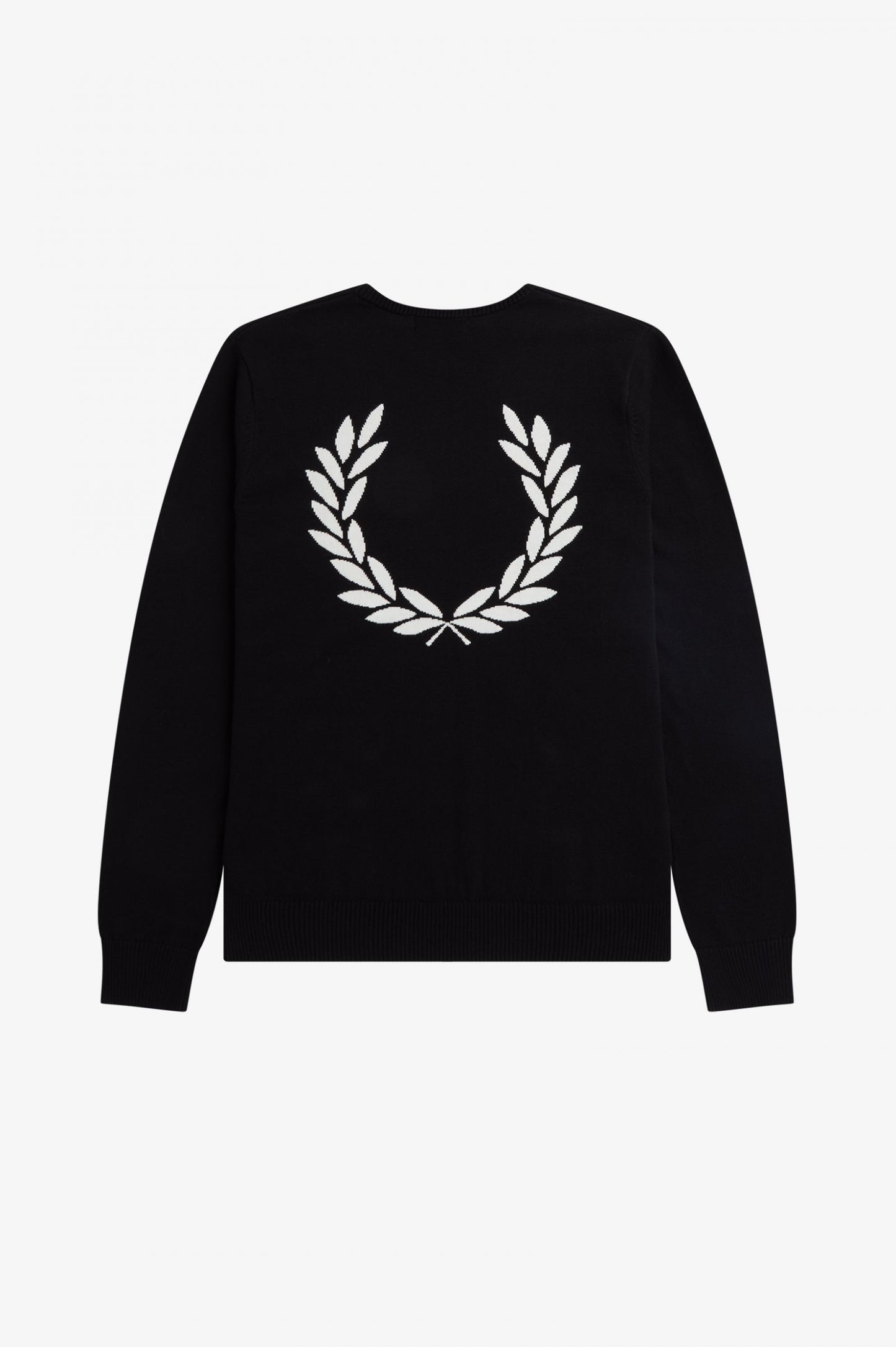 Fred Perry Graphic Laurel Wreath Jumper Black