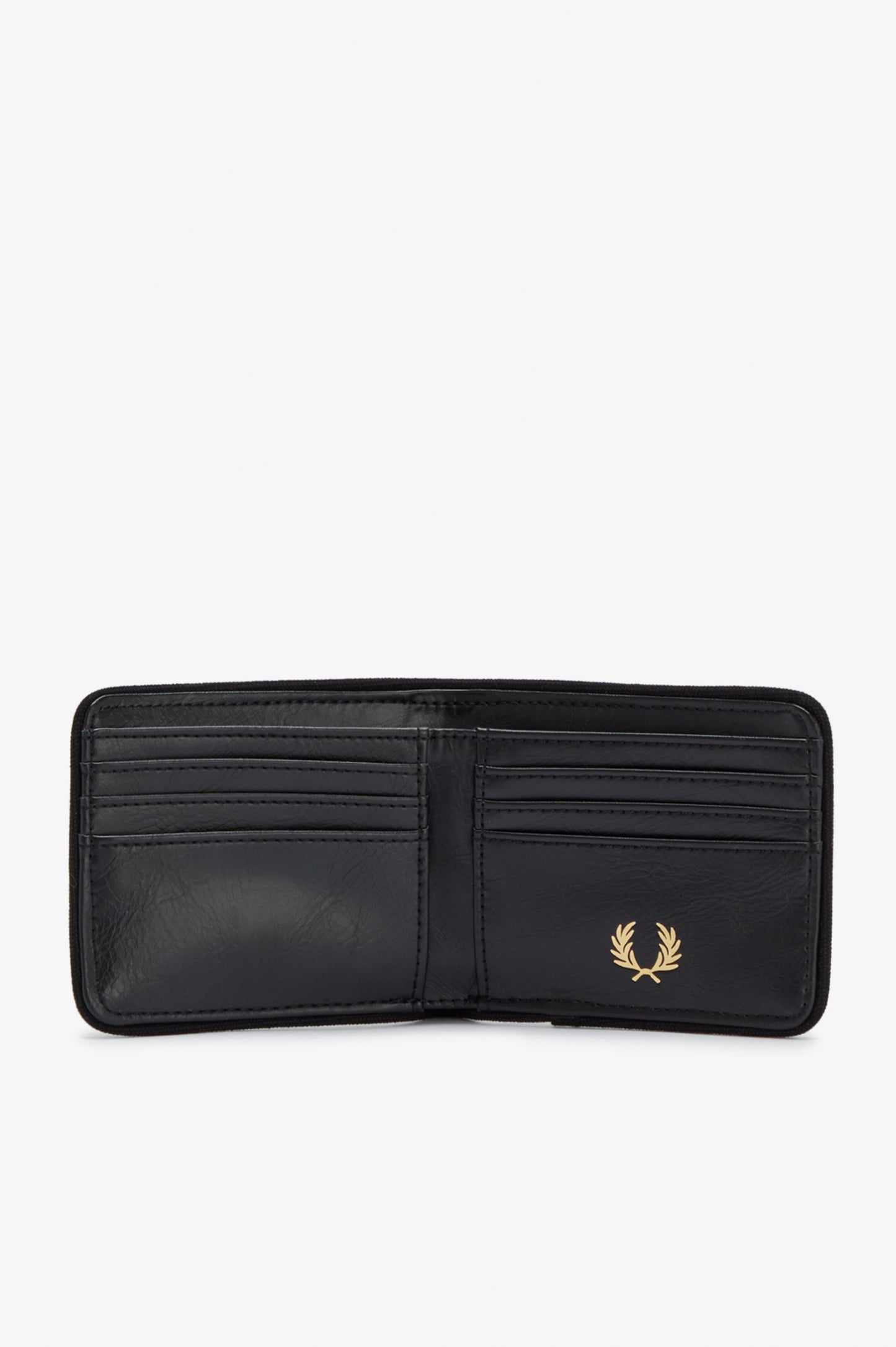 Fred Perry Arch Branded Billfold Wallet Black
