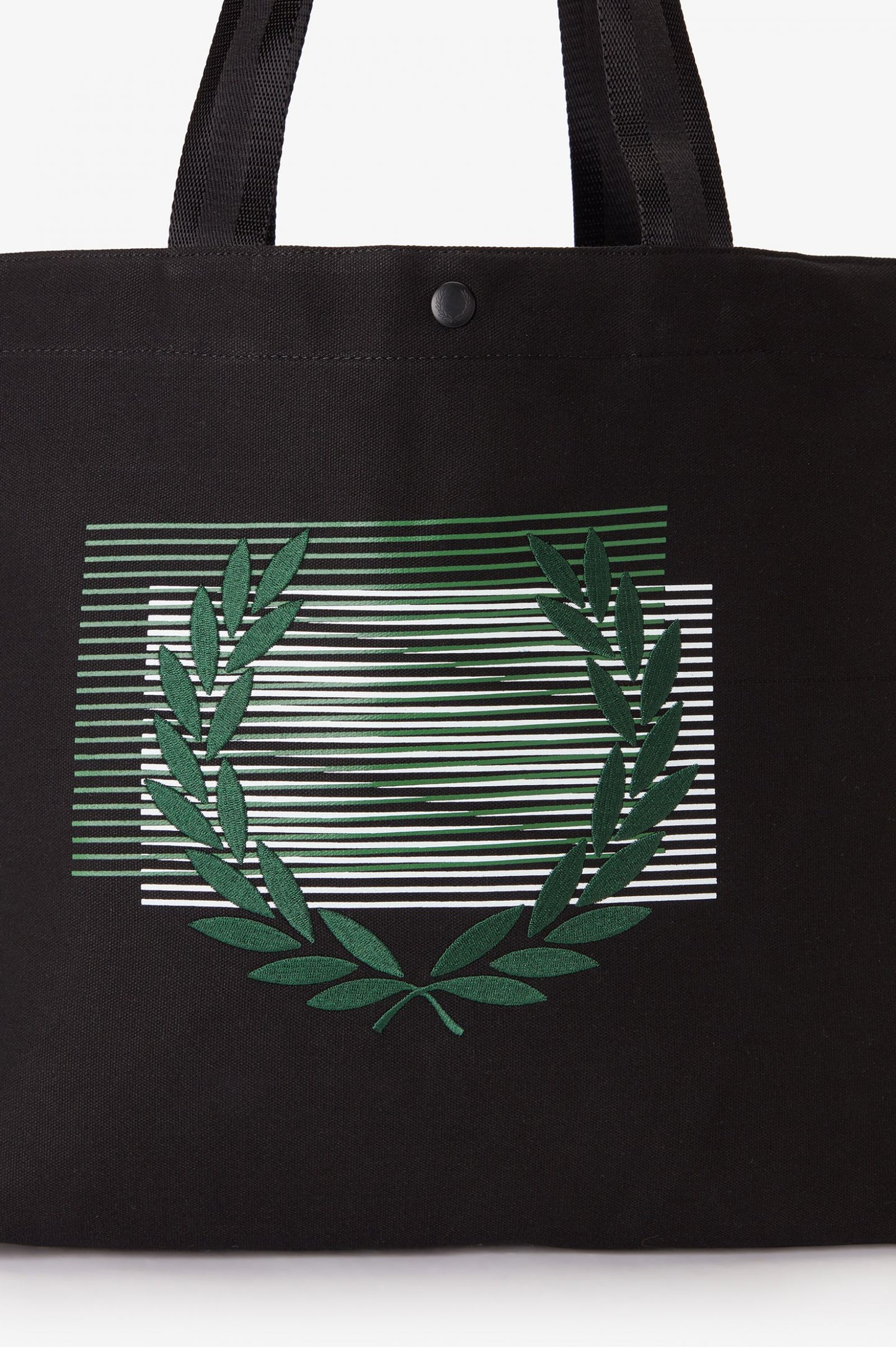 Fred Perry Glitch Graphic Tote Bag Black