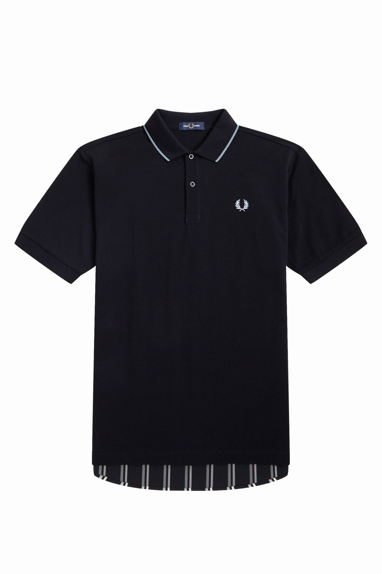 Fred Perry Stripe Panel Polo Shirt Black
