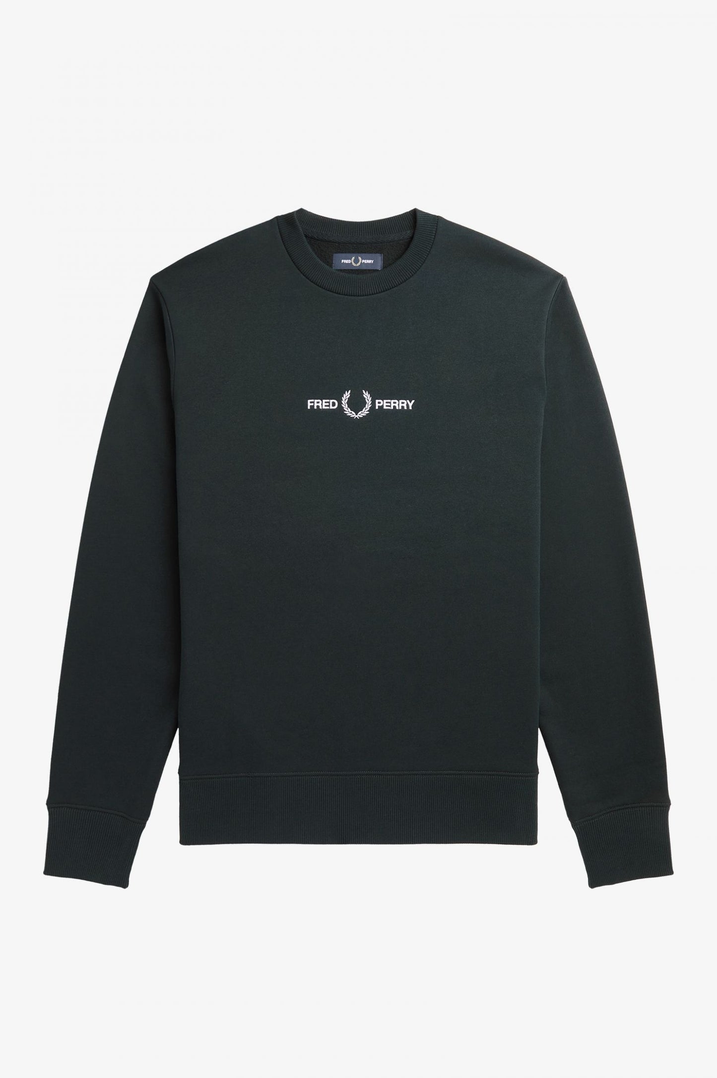 Fred Perry Embroidered Sweatshirt Night Green