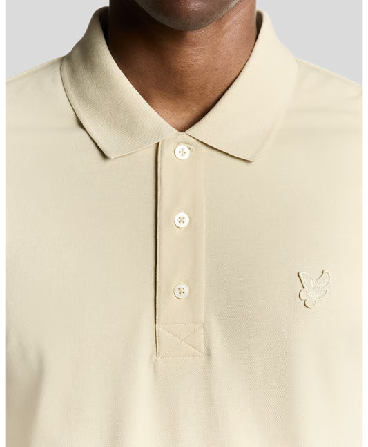 Lyle & Scott Superfine Katoenen Poloshirt Pale Brass
