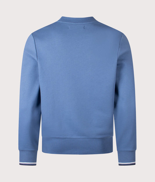 Fred Perry Crew Neck Sweatshirt Ace Blue / Snowwhite / Tennis Blue