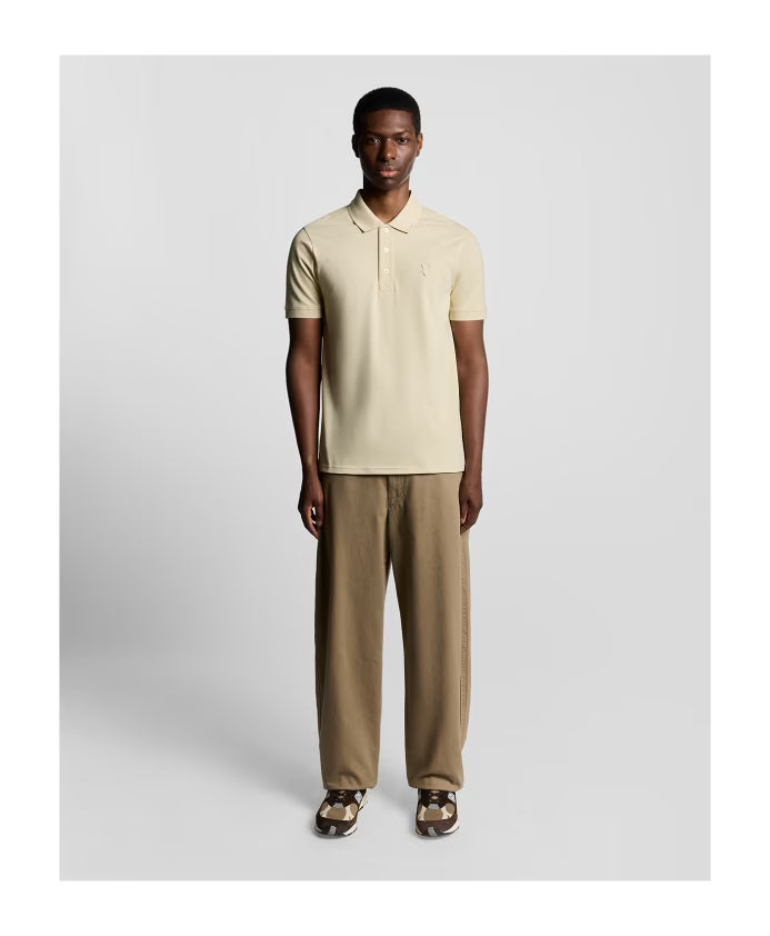 Lyle & Scott Superfine Katoenen Poloshirt Pale Brass