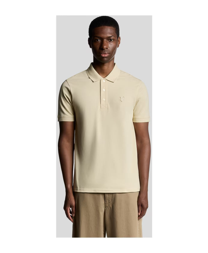 Lyle & Scott Superfine Katoenen Poloshirt Pale Brass