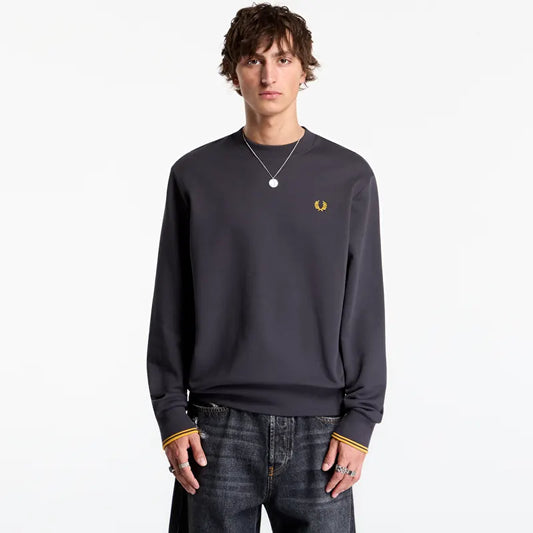 Fred Perry Crew Neck Sweatshirt Anchor Grey / Golden