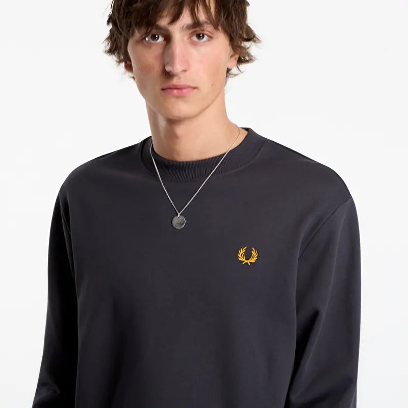 Fred Perry Crew Neck Sweatshirt Anchor Grey / Golden
