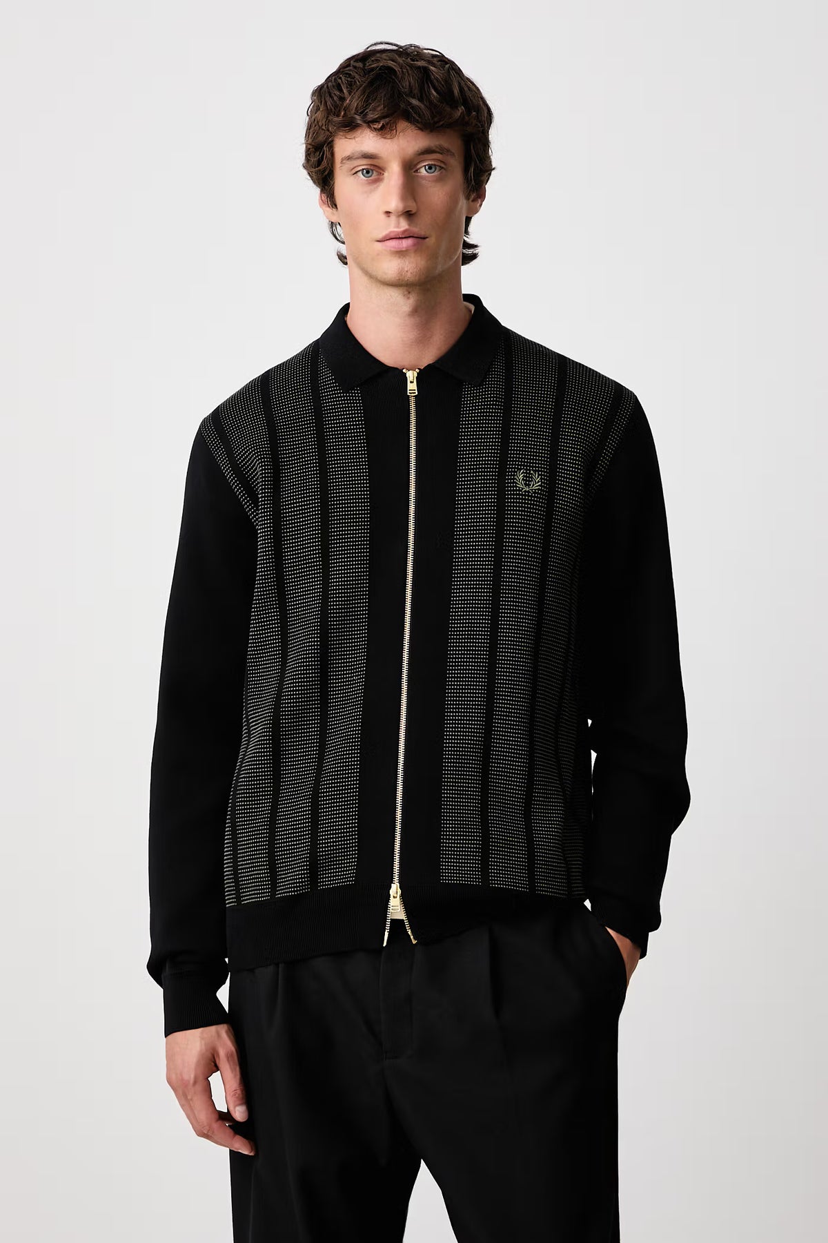 Fred Perry Cardigan Cotton Black