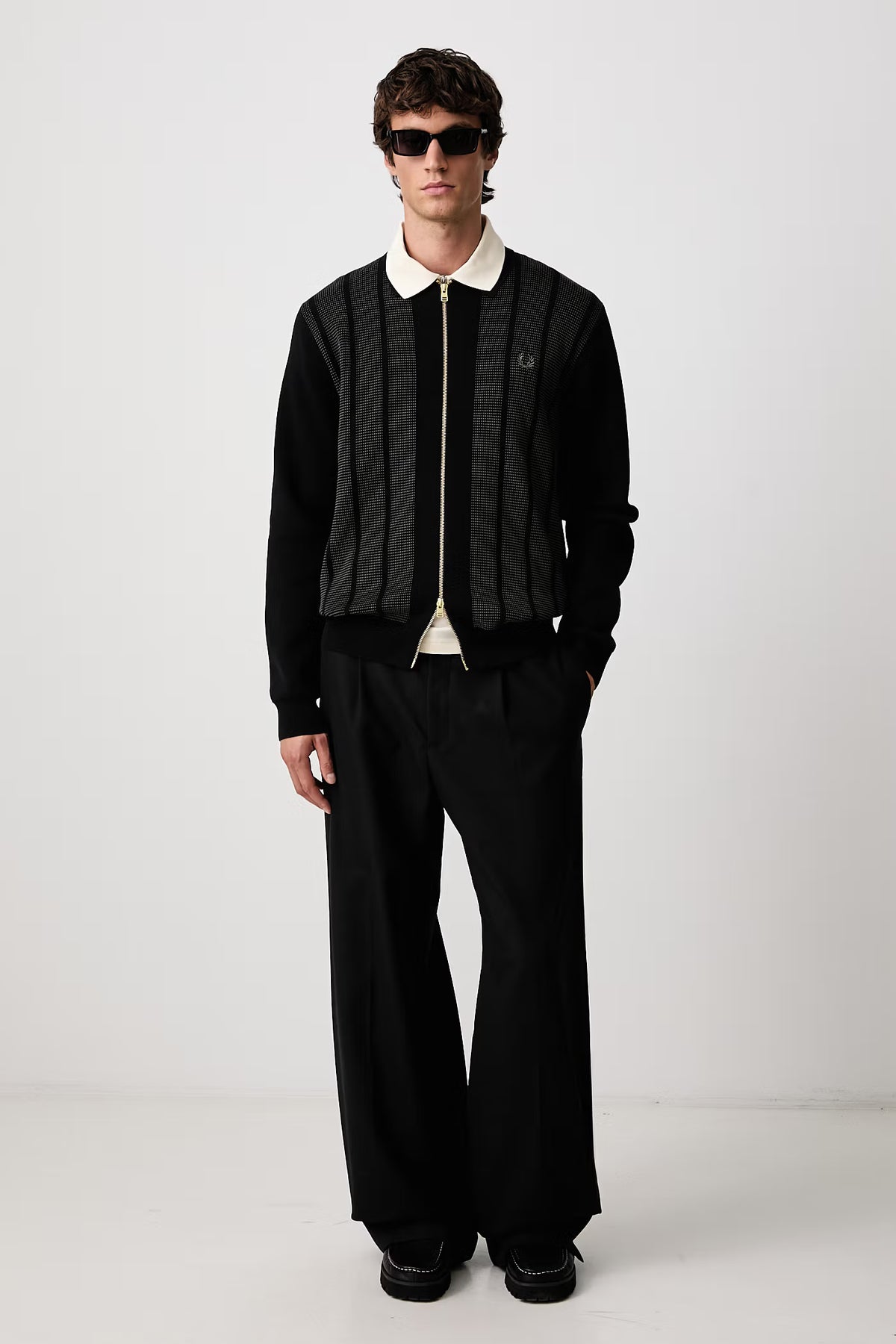 Fred Perry Cardigan Cotton Black