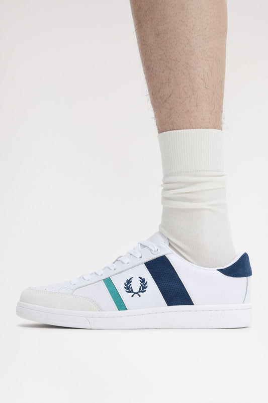 Fred Perry B725 Leather/ Suede White