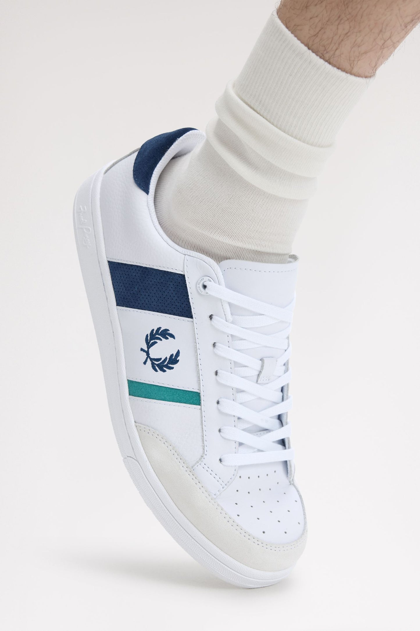 Fred Perry B725 Leather/ Suede White